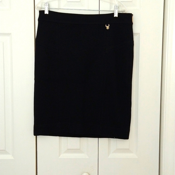 TORY BURCH NAVY BLUE KNIT PENCIL MINI SKIRT - Picture 2 of 7